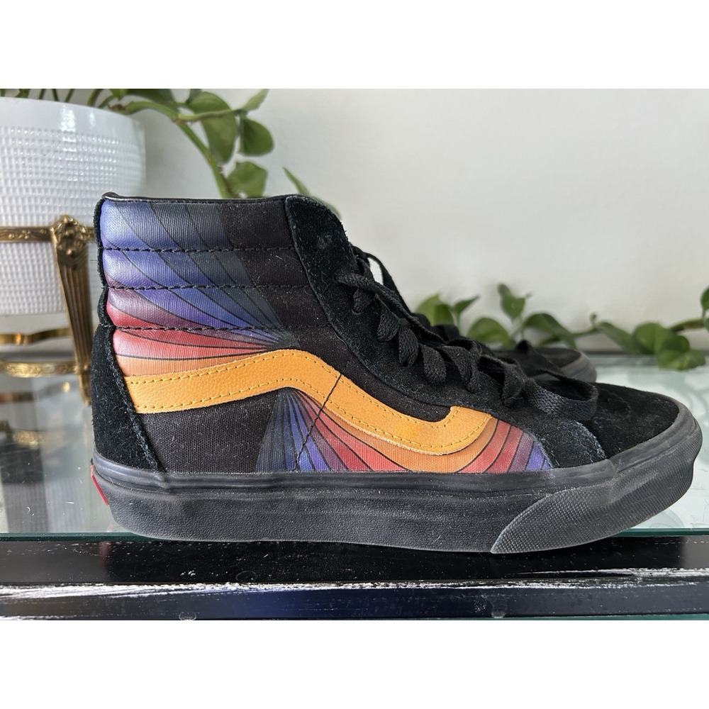 VANS Sk8-Hi Reissue Refract Skate Shoes Men's 5/Women's 6.5 Black Suede Multi - Picture 2 of 9
